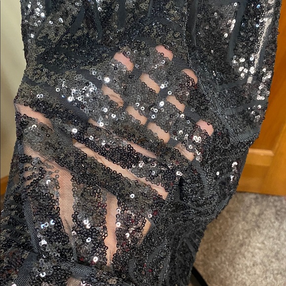 NWOT Rhapsody Embellished Geometric Print Dress - Picture 6 of 6